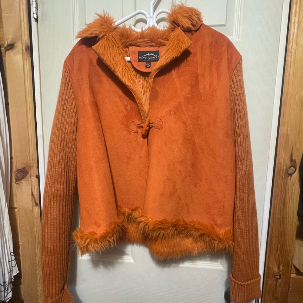 Montanaco wool blend faux suede jacket
